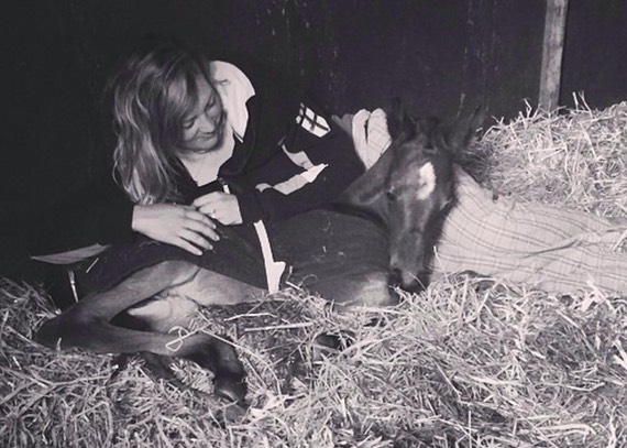 Jolyse having a cuddle